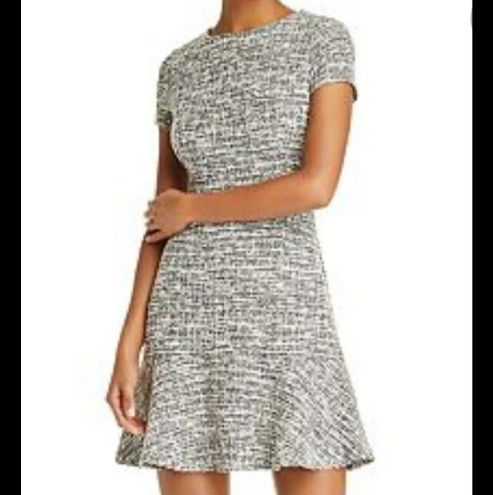 Aqua: Tweed Ruffle Mini Dress